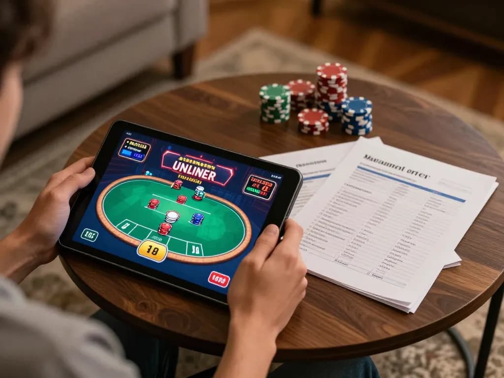 siti non aams legali in italia esplorati su un tablet durante una sessione di gioco a casa intima.