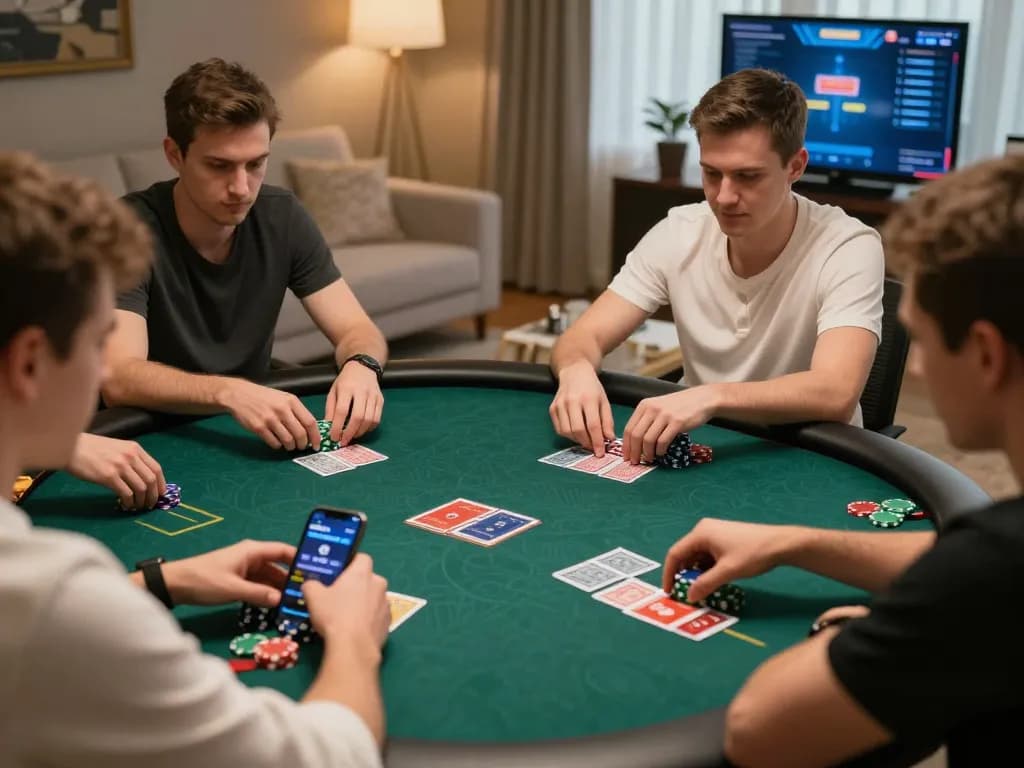 engaged players in online gamebaidoithuong poker session strategizing their next moves