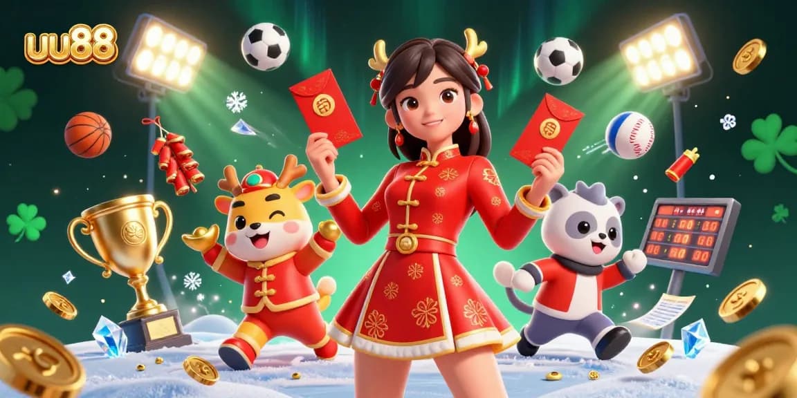 Win big at uu88 with thrilling games and vibrant casino elements in a festive scene.