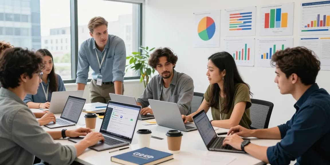 Equipo de la agencia de SEO local revisando estrategias de optimización digital.