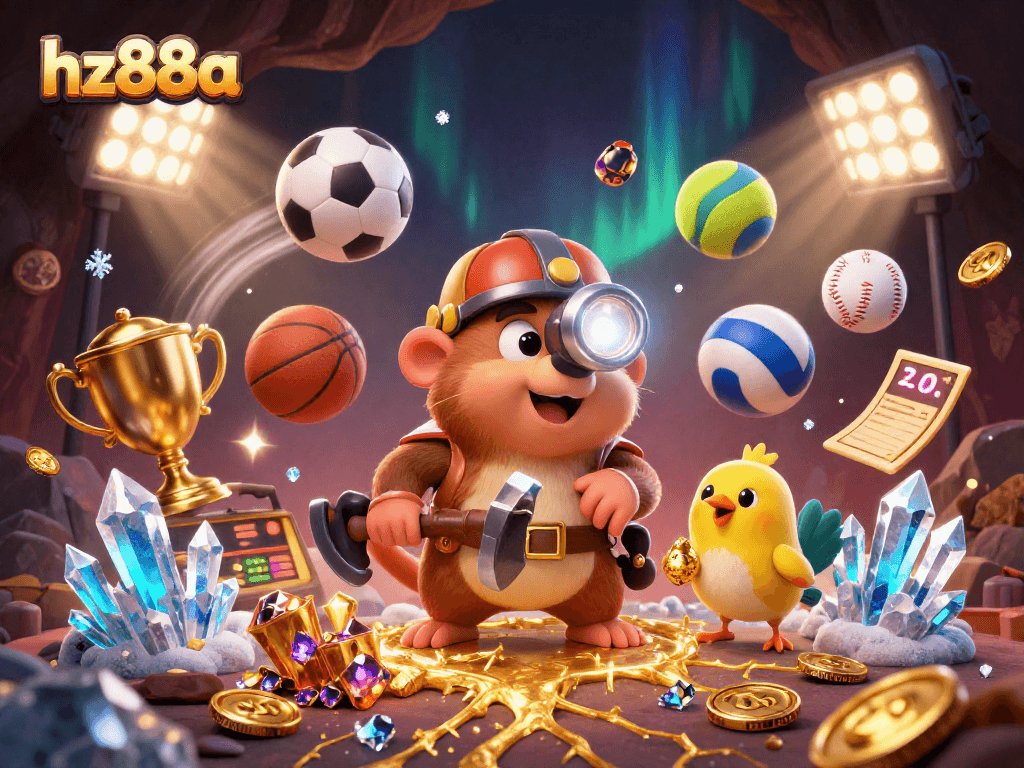 Experience thrilling gameplay with hz88a, engaging in dynamic sports betting amidst glittering treasures.
