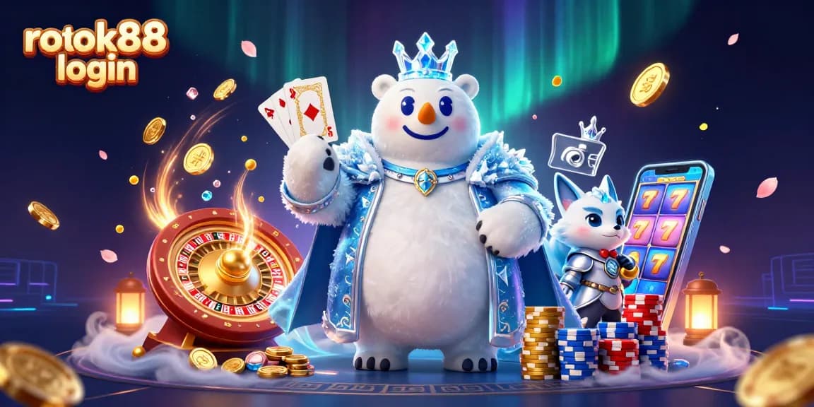 Engage with the rokok88 login interface amidst dynamic gaming action featuring vibrant casino elements.