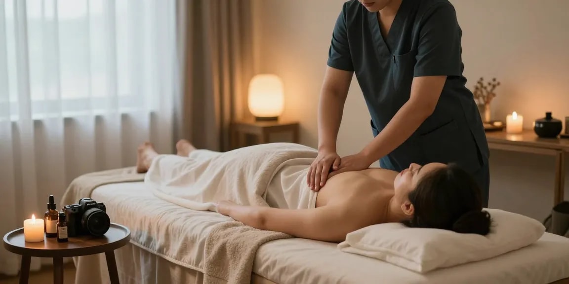 Experience premium 출장안마 service in a serene home setting with a professional therapist.