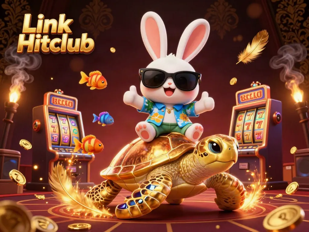 Experience winning thrills with Link Hitclub in a vibrant 3D casino scene.