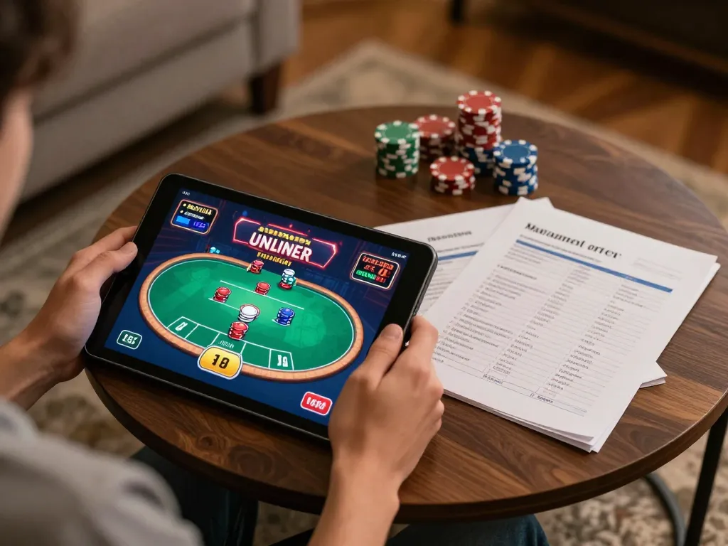 siti non aams legali in italia esplorati su un tablet durante una sessione di gioco a casa intima.