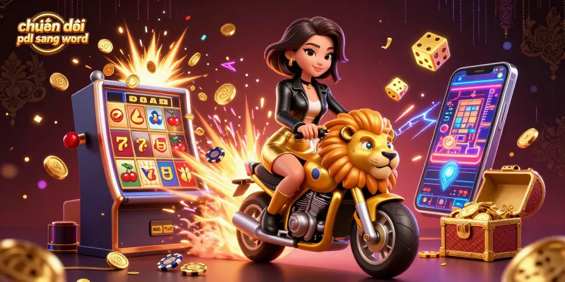 Engage in chuyển đổi pdf sang word with a vibrant 3D casino scene full of dynamic gaming elements.