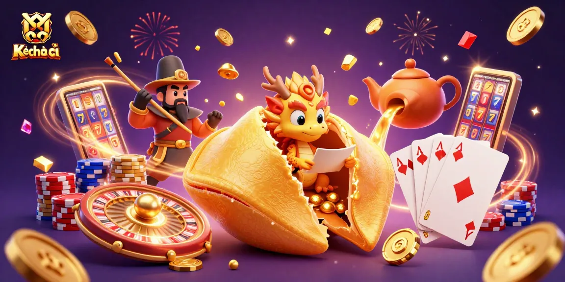 Experience the energetic world of Kèo nhà cái through this vibrant 3D illustration filled with casino magic.