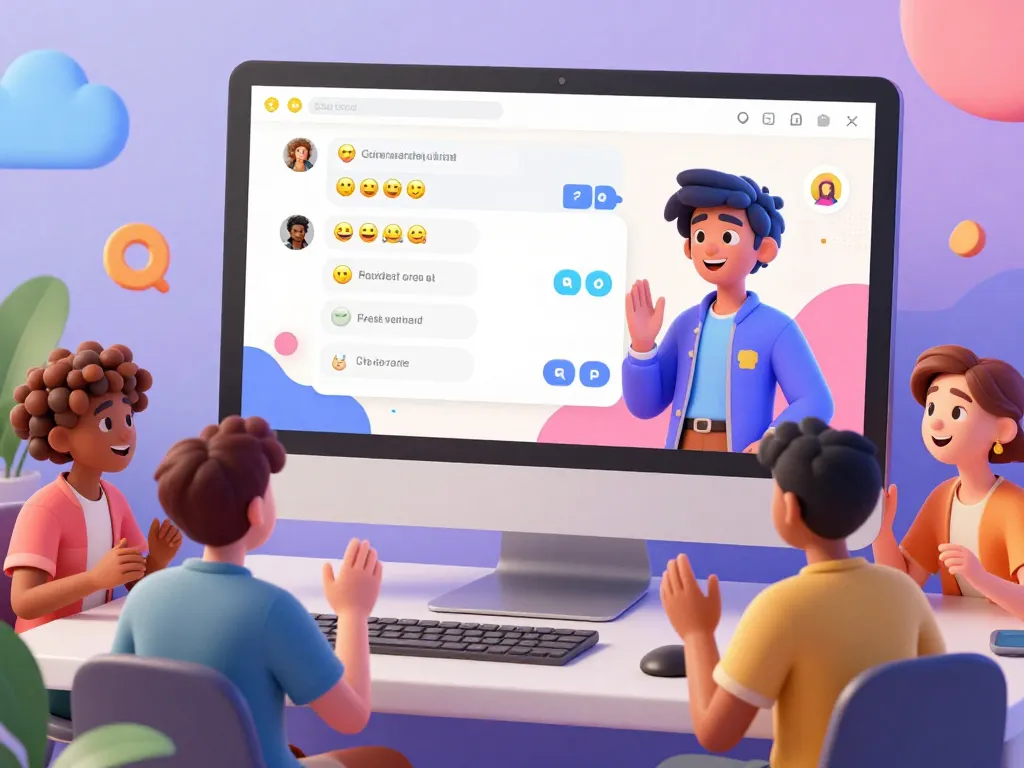 Engaging interactive ai chat nsfw scene with animated avatars and vibrant chat interface design.
