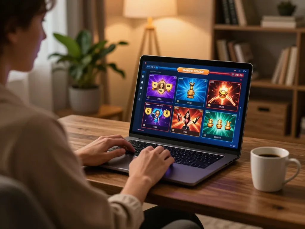 Engaging with QQ88 online games at home shows immersive gambling experience.
