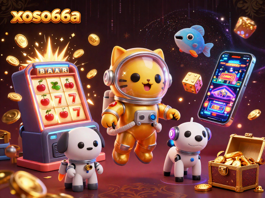 Engage with the thrilling world of xoso66a, featuring astronaut cat, robot dog, and jackpot excitement.
