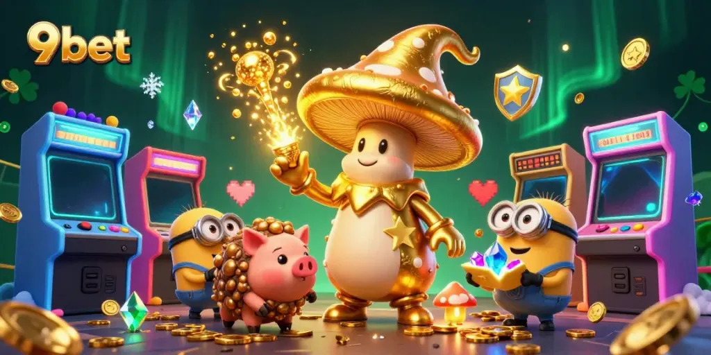 Engage in thrilling casino magic at 9bet with golden treasures and captivating characters.