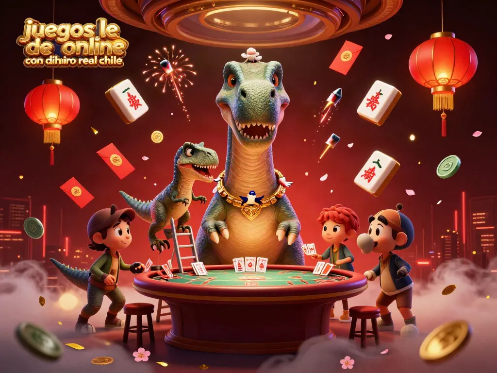 Juego en casinos online con dinero real en Chile, con brontosaurio y raptor en acción.