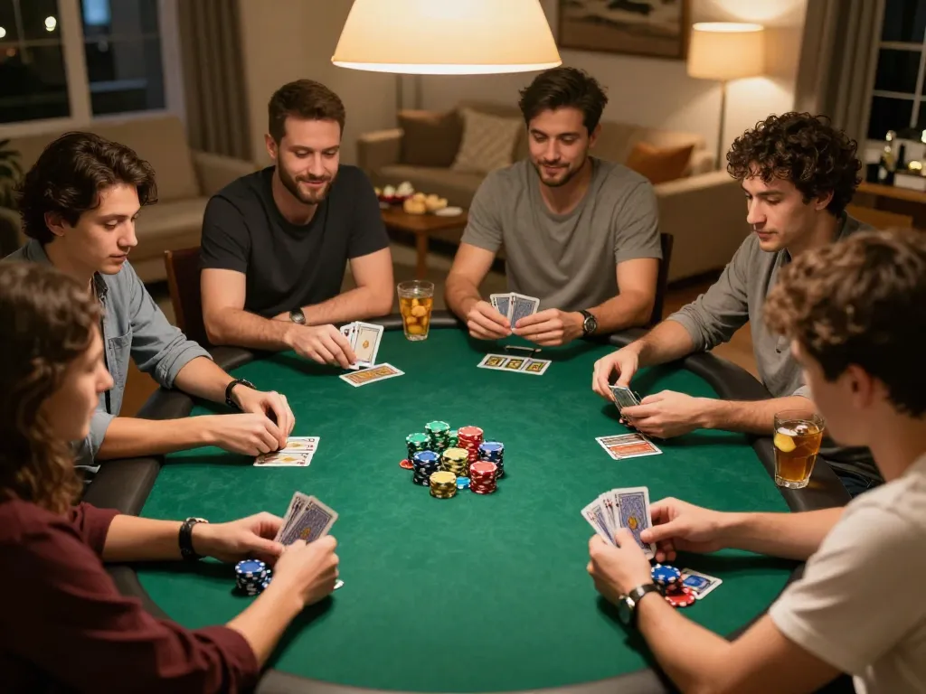MM88 poker game night with friends showcasing strategic gameplay and casual atmosphere.