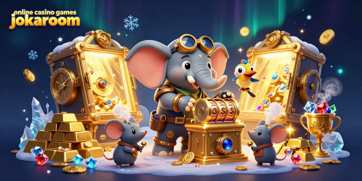 Experience thrilling online casino games jokaroom with vibrant visuals of slots, jewels, and fun characters.