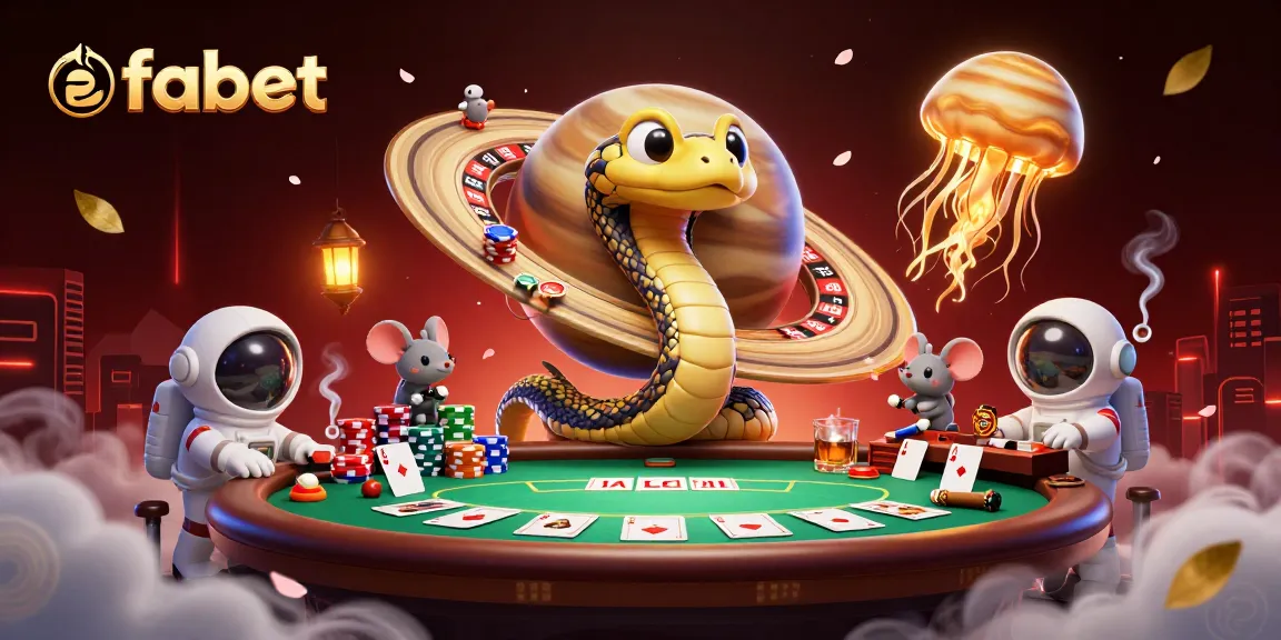 Experience fabet's thrilling universe with a cosmic roulette wheel scene of animated betting fun.
