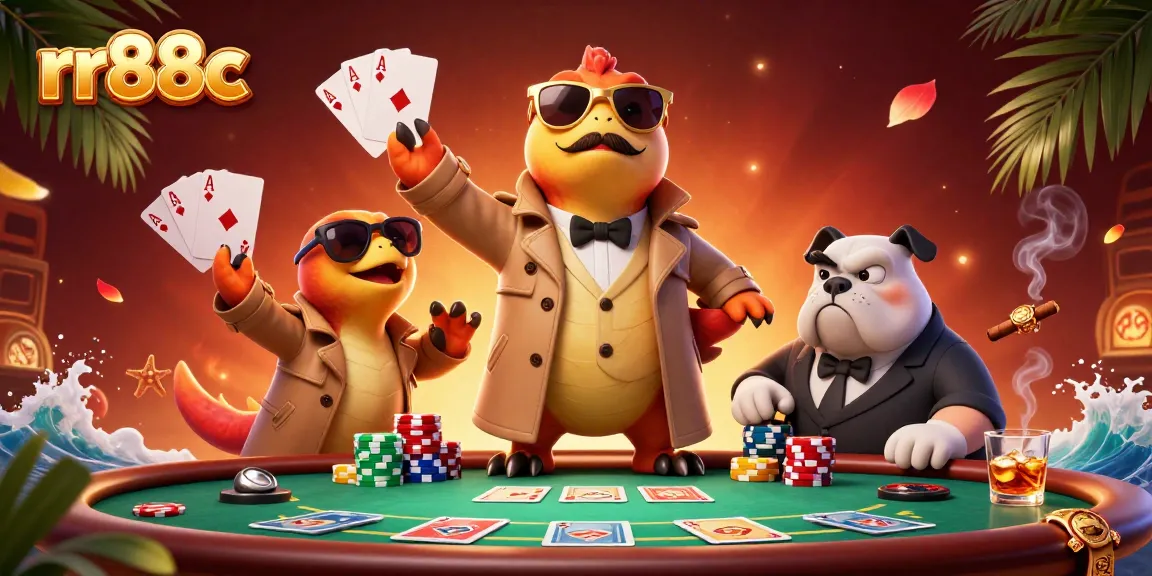 Experience thrilling moments at rr88c with cartoon raptors entering a VIP casino scene.